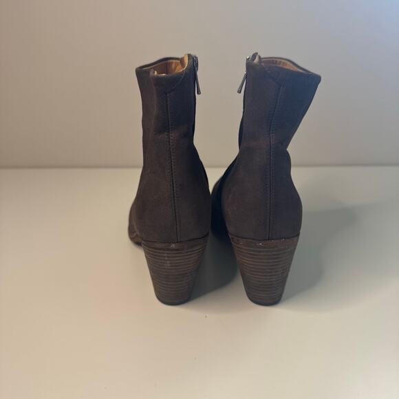 Officine Creative Brown Metallic Copper Leather Zip Ankle Bootie Size 40 Italy - Picture 6 of 9